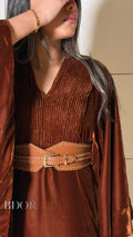 Brown Velvet Kaftan