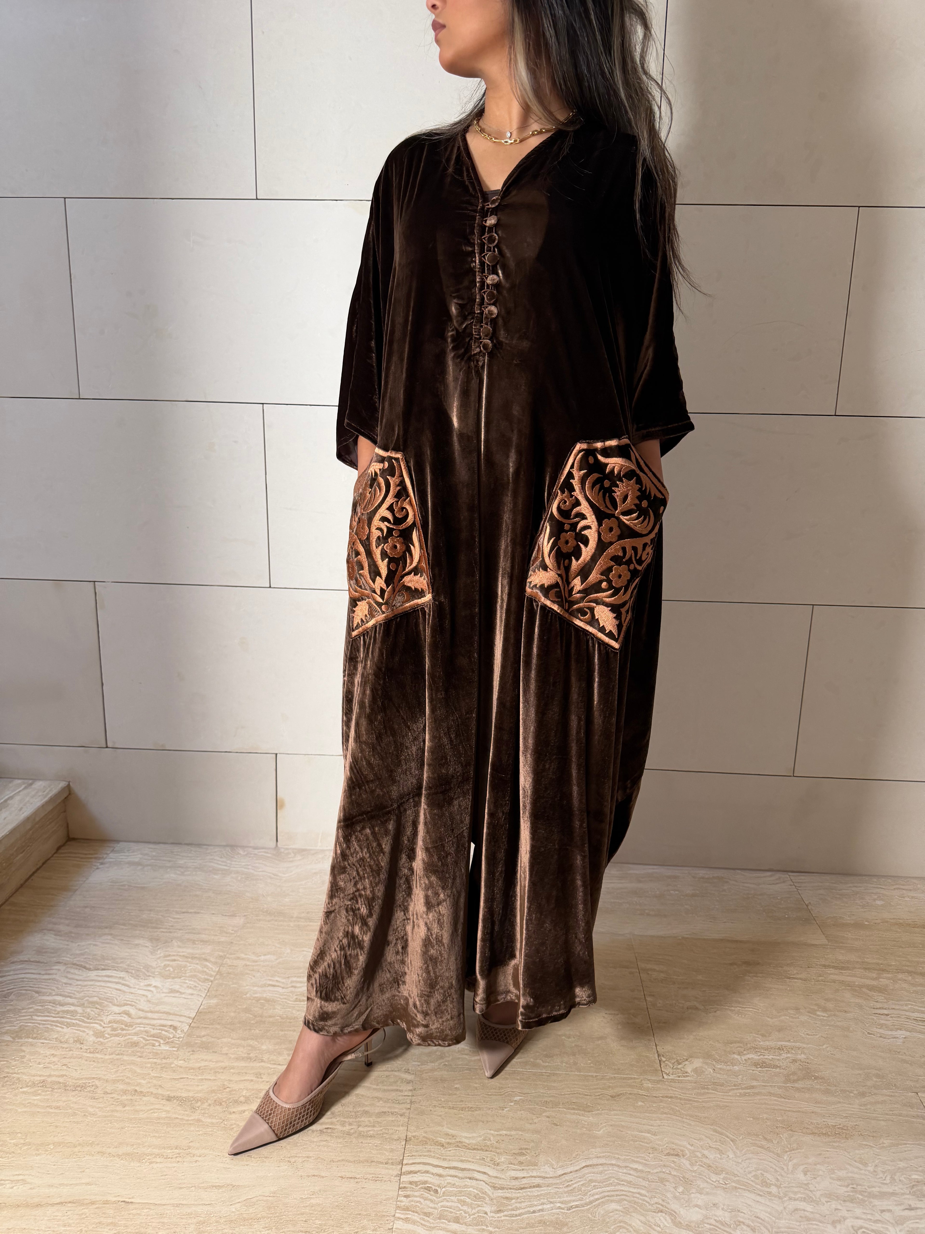 velvet Brown Jumpsuit