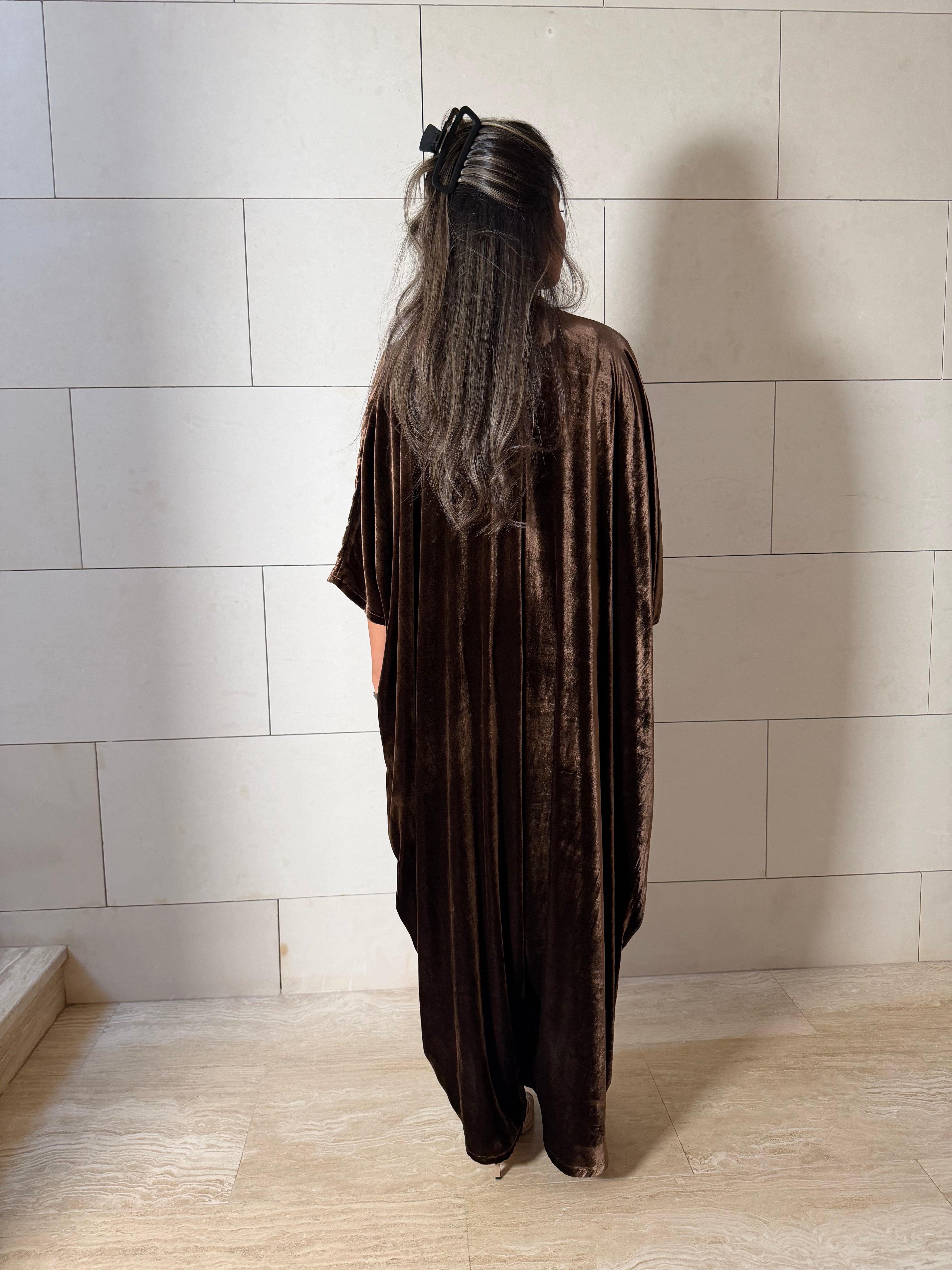 velvet Brown Jumpsuit